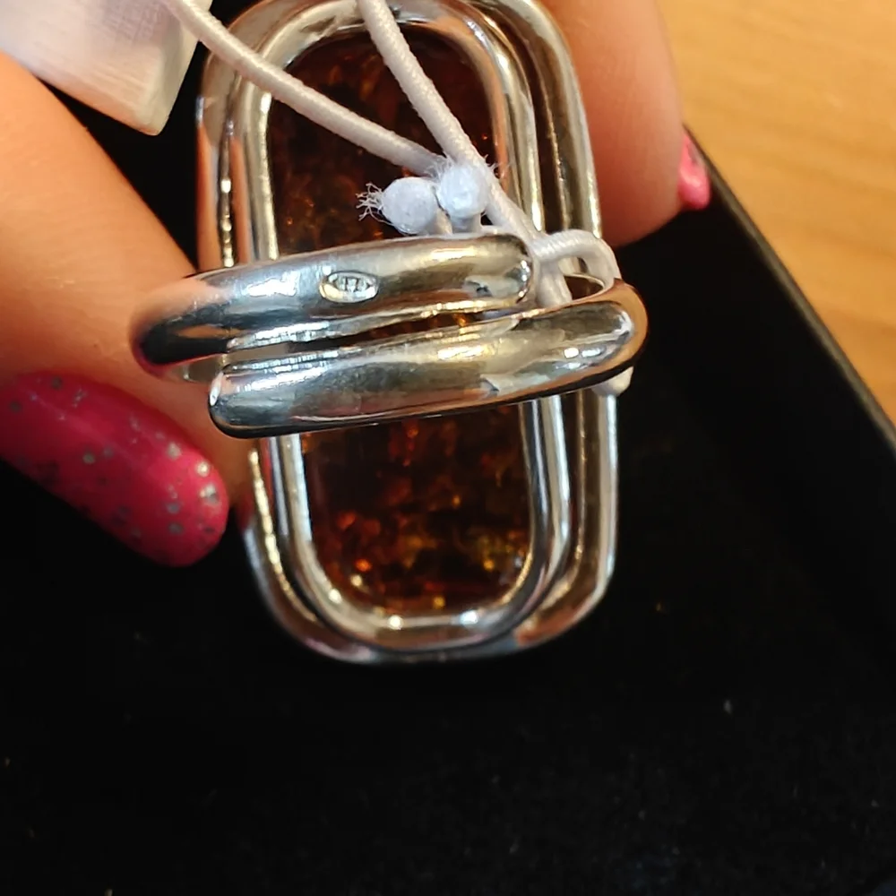 925 Midwest Amber Ring - Picture 9 of 16